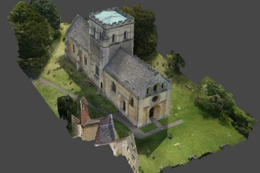 Photogrammetry model of Iffley church in Oxford 
