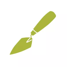 An illustration drawing of a trowel