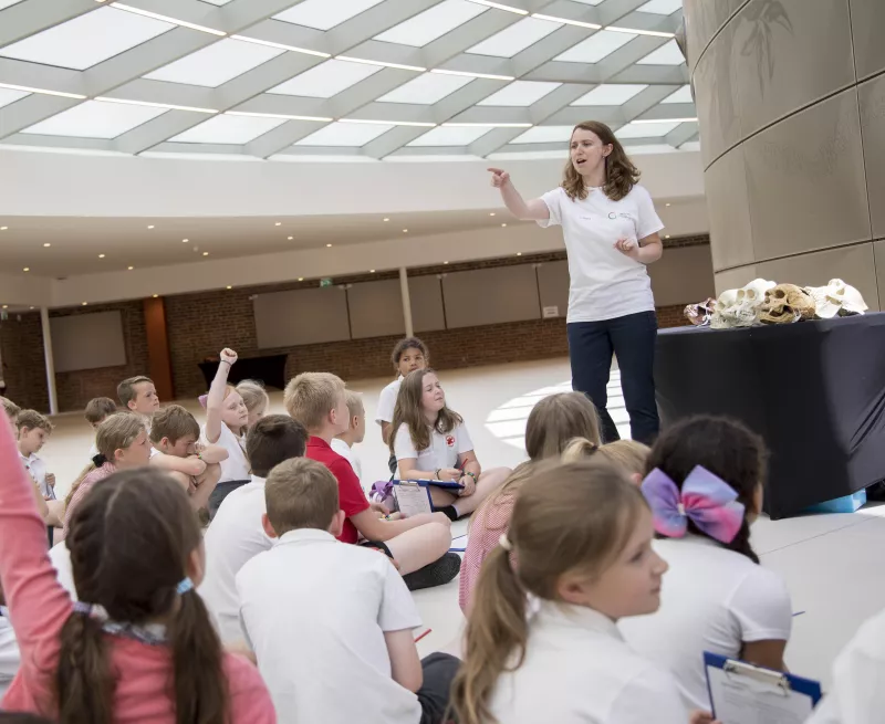 A workshop for school children at the Wellcome Genome Campus conference centre