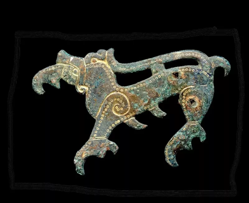 Zoomorphic brooch from the Anglo-Saxon cemetery at Hatherdene Close, Cambridge