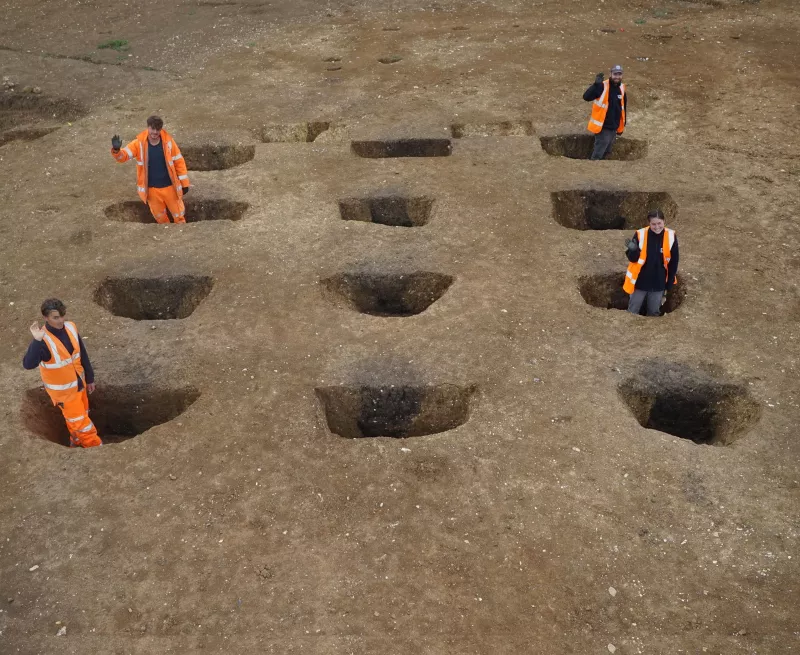 Archaeology whack-a-mole...or the team excavating the granary building