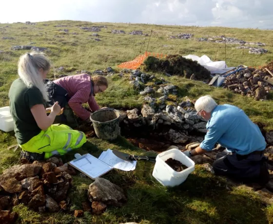 Katie, Cecilia and Bob Excavate Trench 5